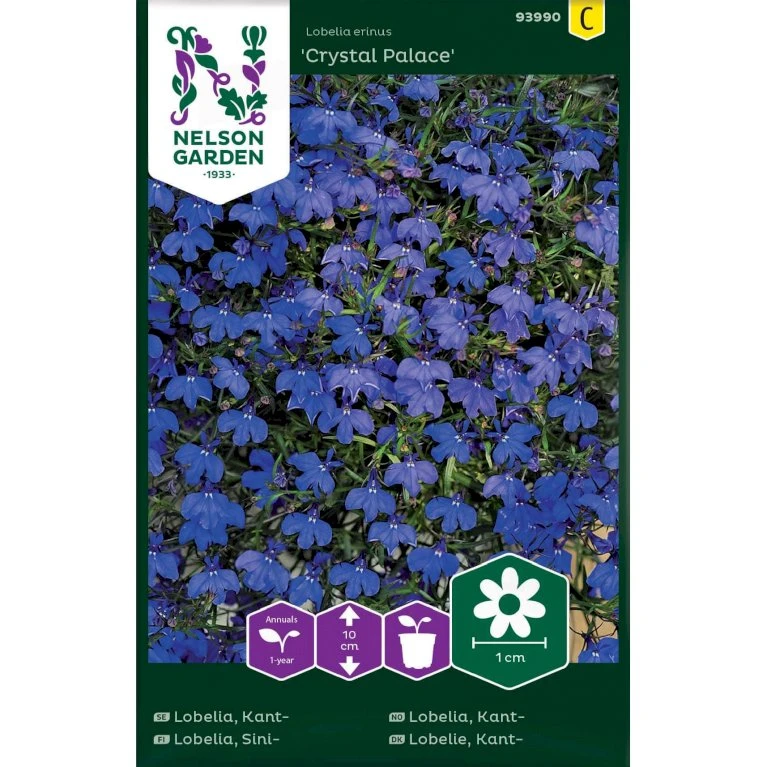 Kantlobelie 'Crystal Palace' Lobelia Erinus 'Crystal Palace' Pose Med Frø Eller Løg, 15 3 Kantlobelie 'Crystal Palace' Lobelia Erinus 'Crystal Palace' Pose Med Frø Eller Løg, 15