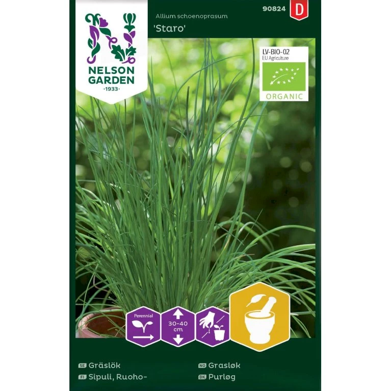 Purløg 'Staro' Øko Allium Schoenoprasum 'Staro' 3 Purløg 'Staro' Øko Allium Schoenoprasum 'Staro'